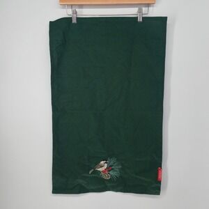 Stonewall Kitchen Tea Towel 18x28 Green Holiday Chickadee‎ Bird Christmas New